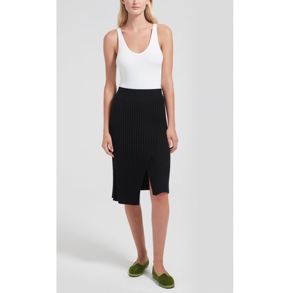 ATM Merino Wool Ribbed Pull On Skirt. - Picture 1 of 7